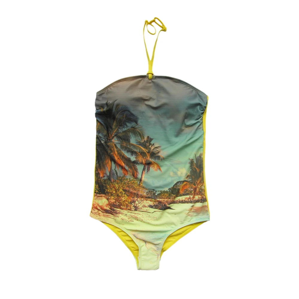 OEM 200pcs OEM Kids one piece colorful bikini Little girl beach pattern bikini