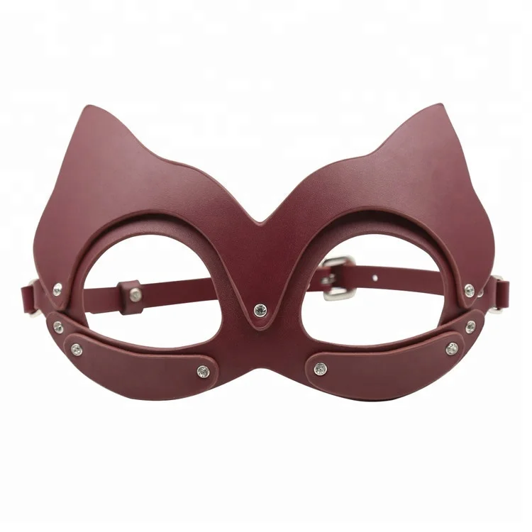 PU Leather Adult Animal Mask For Male Bondage Sex Hood Toys