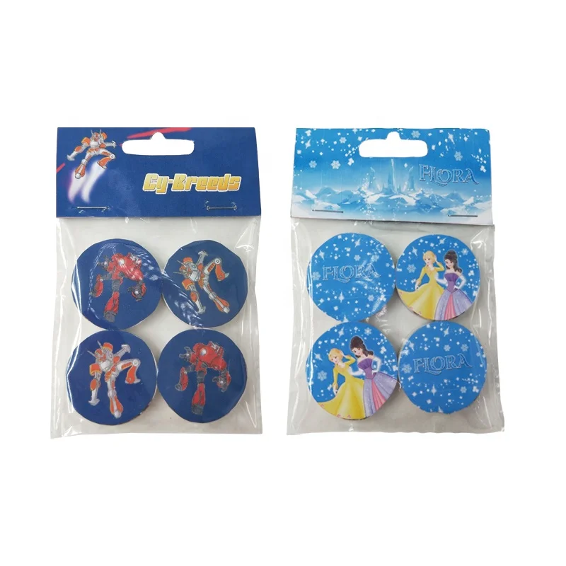 
China boys girls school stationery cartoon 4 erasers 