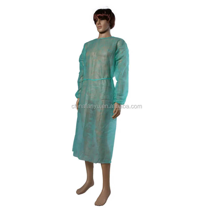 
disposable SMS PP isolation gown and surgical gown with different size and color 