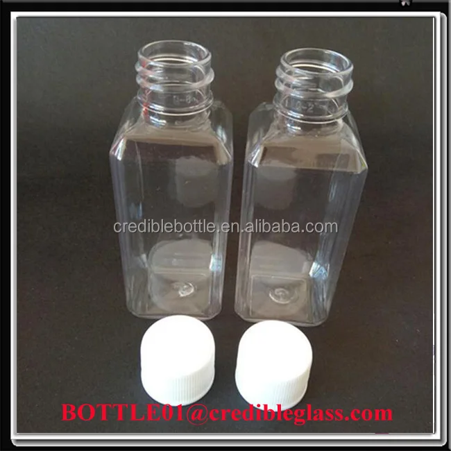 60ml 2 oz PET plastic square bottle for Juice Shots