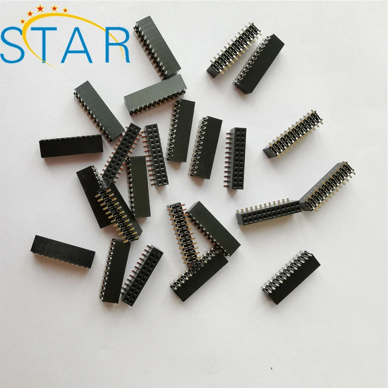 High Quality 2*12P 1.27mm Pitch Electric PCB Female Header
