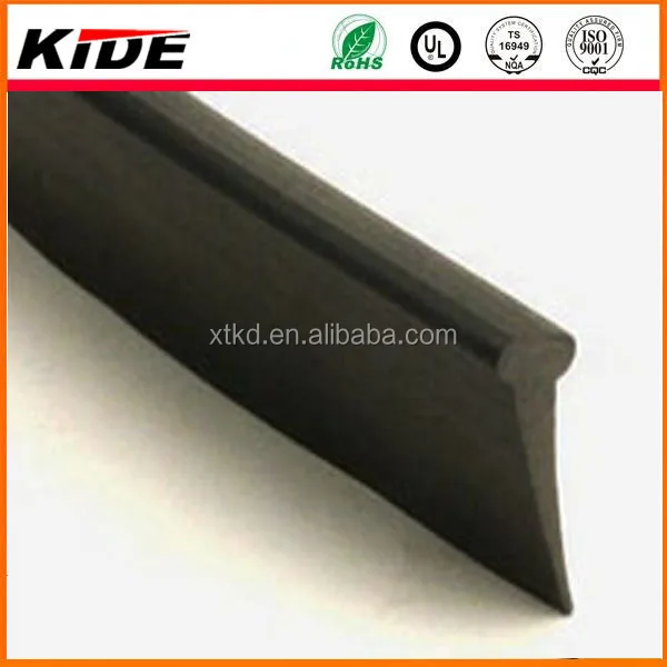 T type rubber extrusions extruded rubber seal strips of rubber