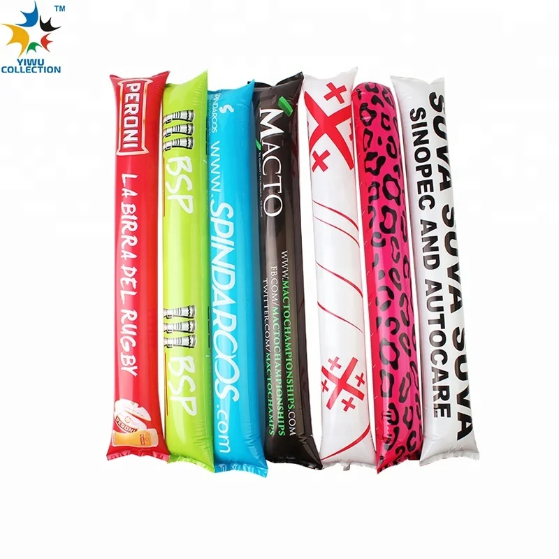 
best selling promotional ballon inflatable stick light up hand clappers make bang stick 