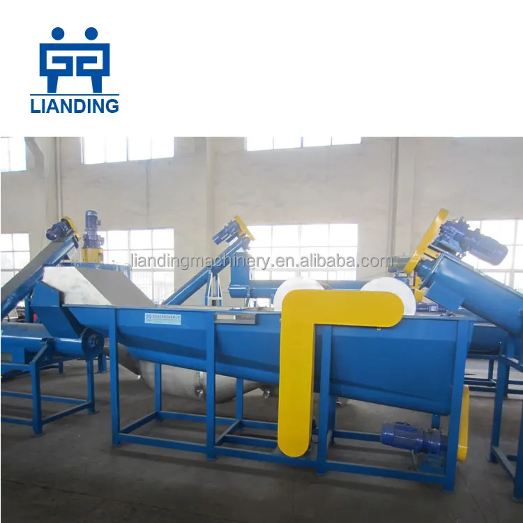 300kg/h pet bottle flakes recycling line/waste plastic pet bottle scrap hot washing machine
