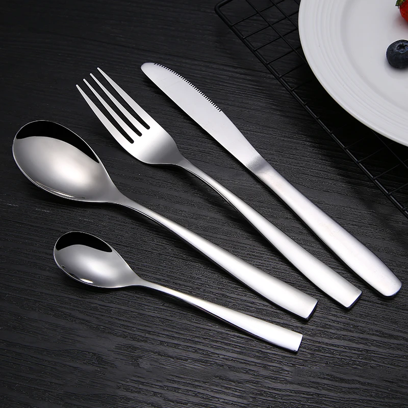 Western Tableware Reusable Stainless Steel Metal German Cutlery Set