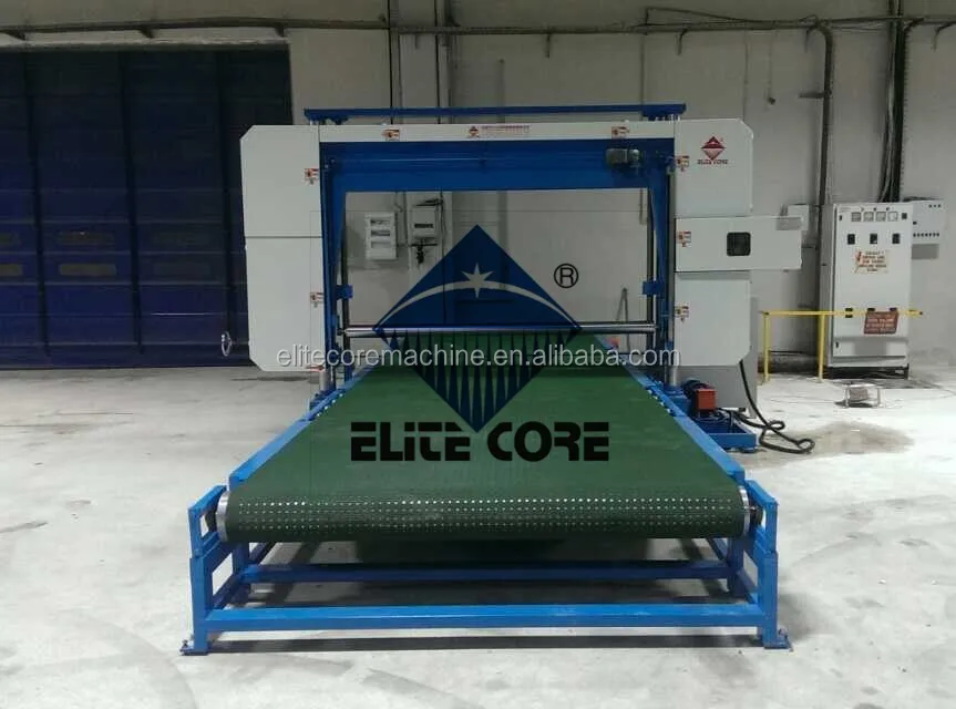 With conveyor belt + vacuum system automatic horizontal cutting sponge / polyurethane foam / mattress technique