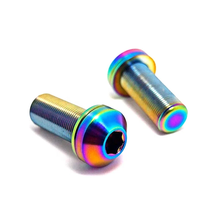 Colorful Titanium Metal Parts Bolts - Automobile Wheel Converted Titanium Bolts & Nuts - Roulded Car Bolts Wheel - Motorbike