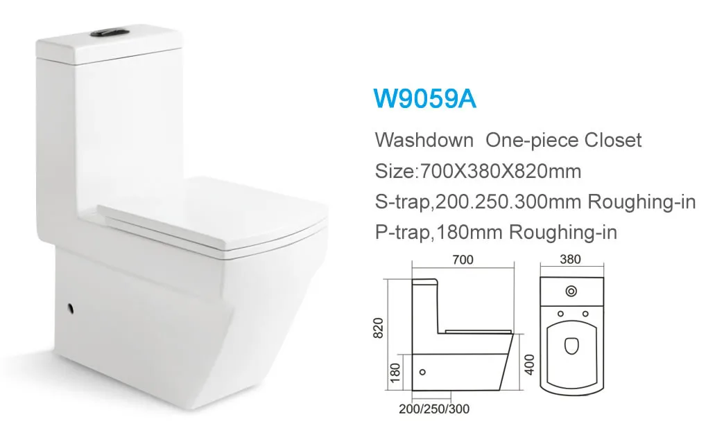 Bathroom sanitary ware ceramic square shape washdown wc toilets commode