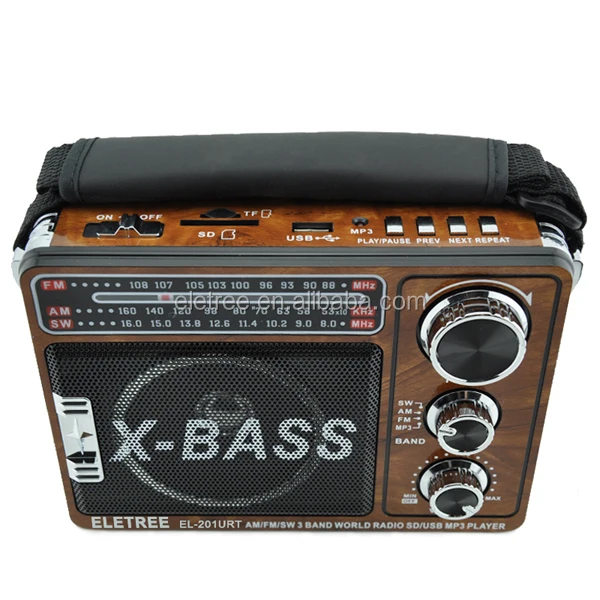 X-bass radio with powerful speaker USB/SD/TF MP3 PLAYER LED TORCH