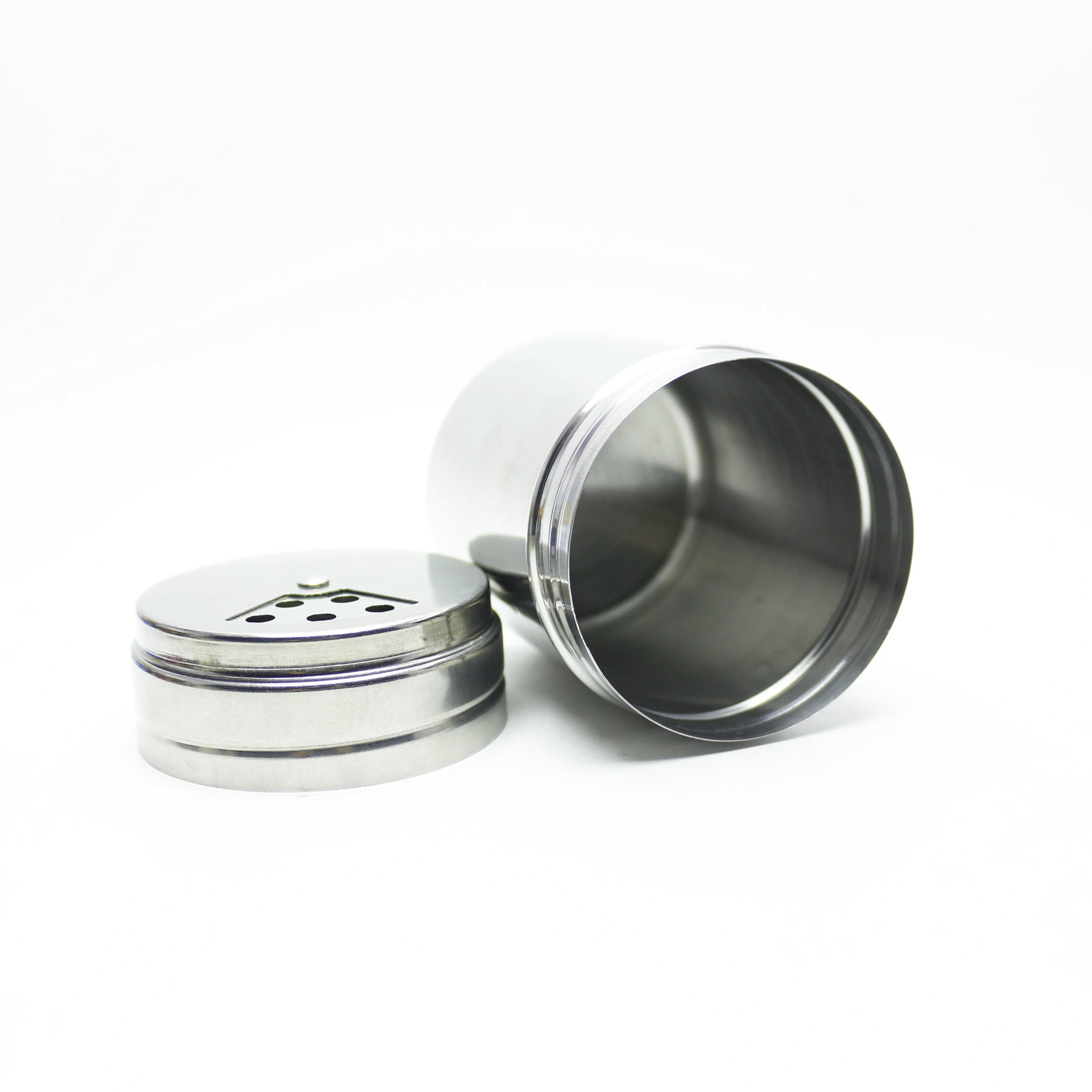 hot-selling custom stainless steel spice tin with spice shaker for spice pepper and salt  AJ-74D