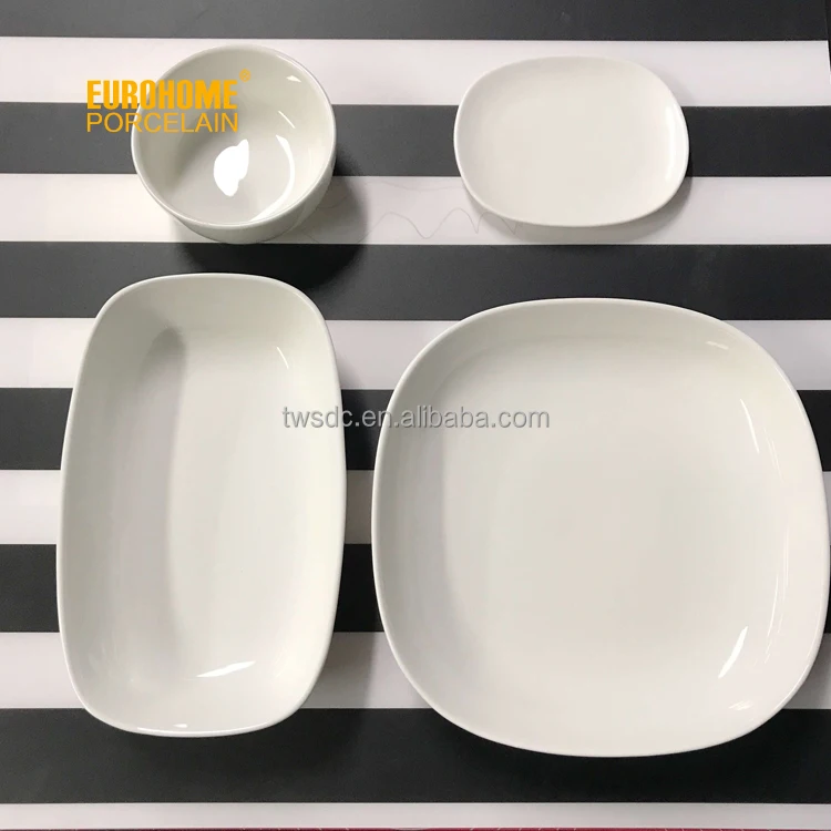
High Quality White Inflight Porcelain Tableware for Airline Serving Wholesale Inflight Crockery Dishwasher Safe Oval design