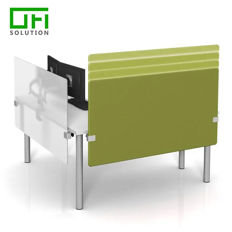 Acoustic Solution Polyester PET Acoustic Office desk Privacy Screen Sound Absorbing Acoustic Modesty Panel