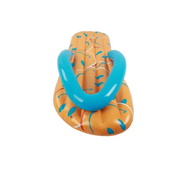 Hot fashion design advertising PVC inflatable flip-flops pool floats for sale