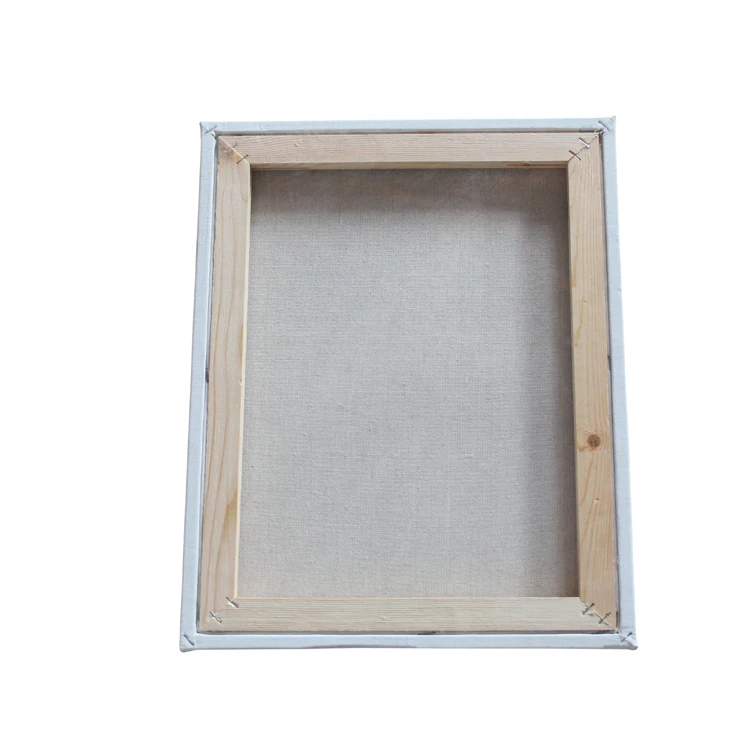 30*40cm artist canvas supplier deluxe linen stretched canvas with1.8cm deep x 3.6 witdth pine wood