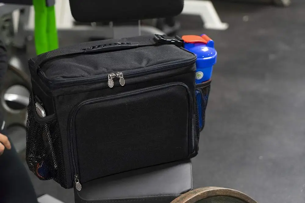 Fitness 3 Meal EXBAG Meal Prep Management Insulated Lunch Bag Cooler MADE IN CHINA w/Black w/BPAfree/microwave/dishwasher