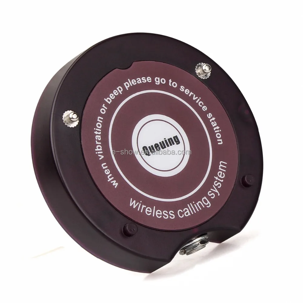 Restaurant Wireless Coaster Pager Chargeable Receiver for restaurant Paging Queuing System