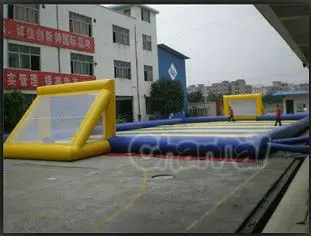 pvc giant soccer field inflatable courts football