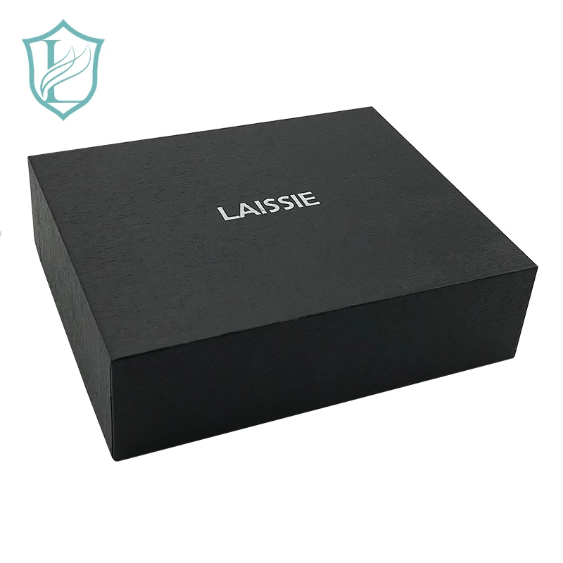 High quality Black Cardboard Paper Flower Lid and Base Box for Gift