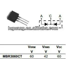 20A Schottky Barrier Rectifier Diodes MBR2060CT