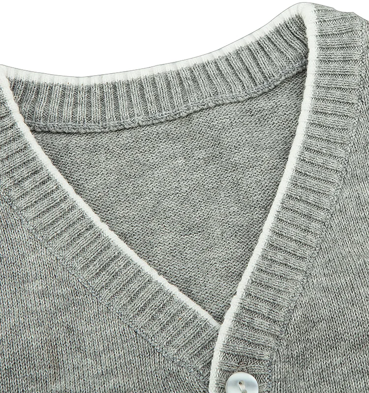 British stylish baby boys v neck grey color school uniform sweater vest