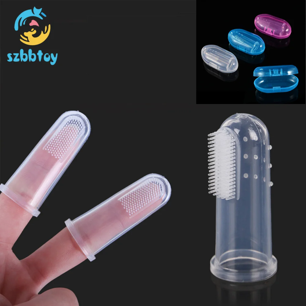 Silicone Soft  Finger Toothbrush for pet dog cat