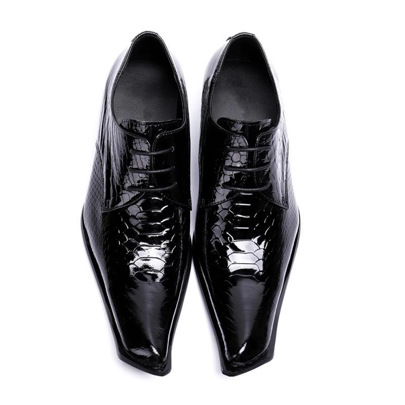 Деловая повседневная мужская обувь из натуральной кожи с квадратным носком, Высококачественная обувь