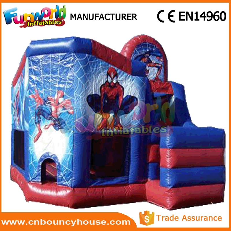 
Inflatable jumping castle inflatable SpiderMan combo moonwalk manufacturer for sale 
