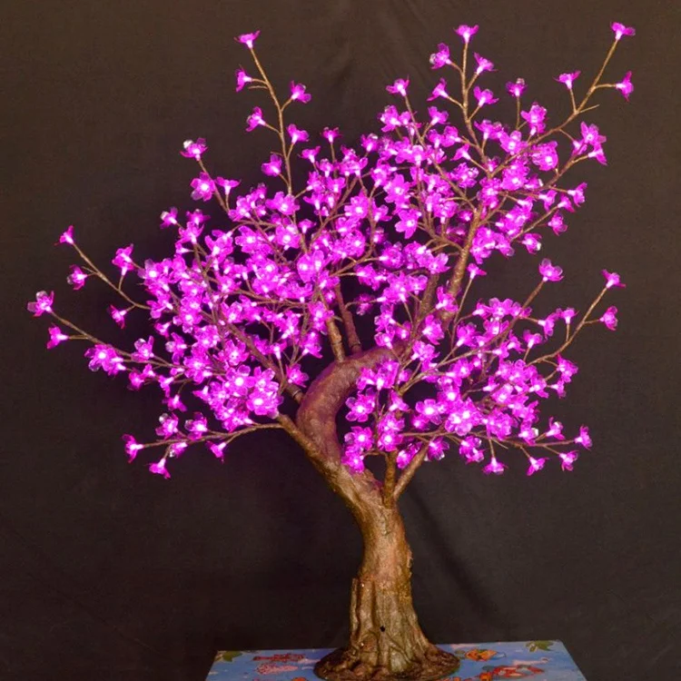 
Wholesale outdoor low voltage pink led cherry blossom artificial flower tree 