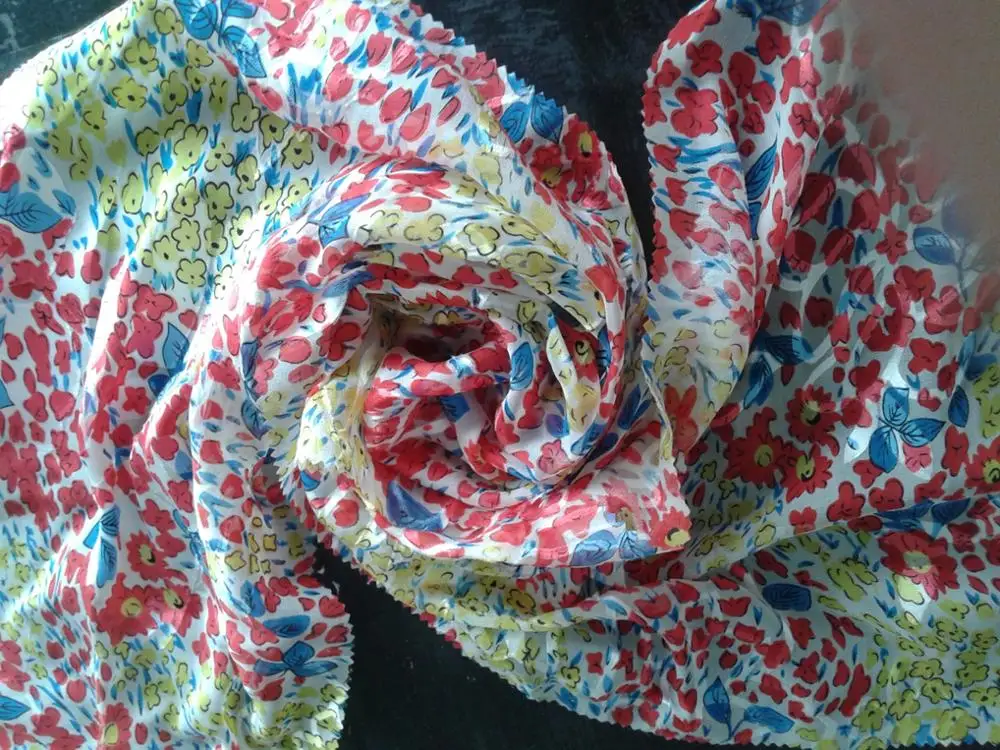 
printing and Burn out Silk Viscose Satin fabric for women fashion 