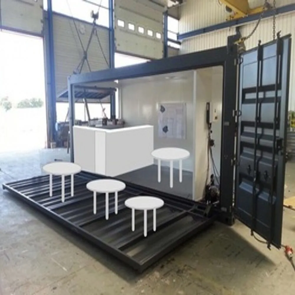 Durable characteristic residential container house, open coffee shop, air dining room, small supermarket