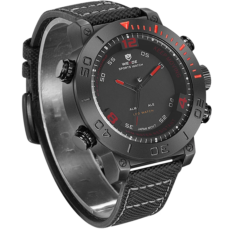 OEM Custom logo high quality nylon strap 3 atm water resistant private label luxury watch waterproof for men