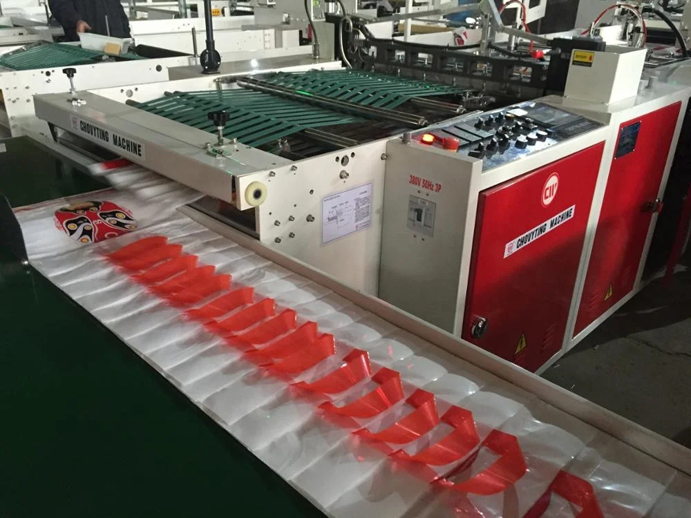 CW-800LP automatic side sealing flexi loop handle soft loop handle shopping bag making machine