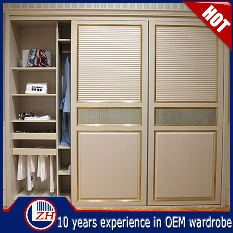 Luxury design almirah wardrobe with TV shelf on sale