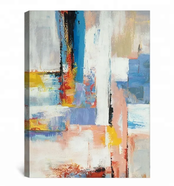 Purely handmade modern abstract acrylic canvas art oil painting for living room