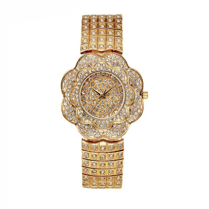 blues OEM wholesale Men Gold Techno Paved crystal rhinestone Bling bling Diamond women wrist Watches