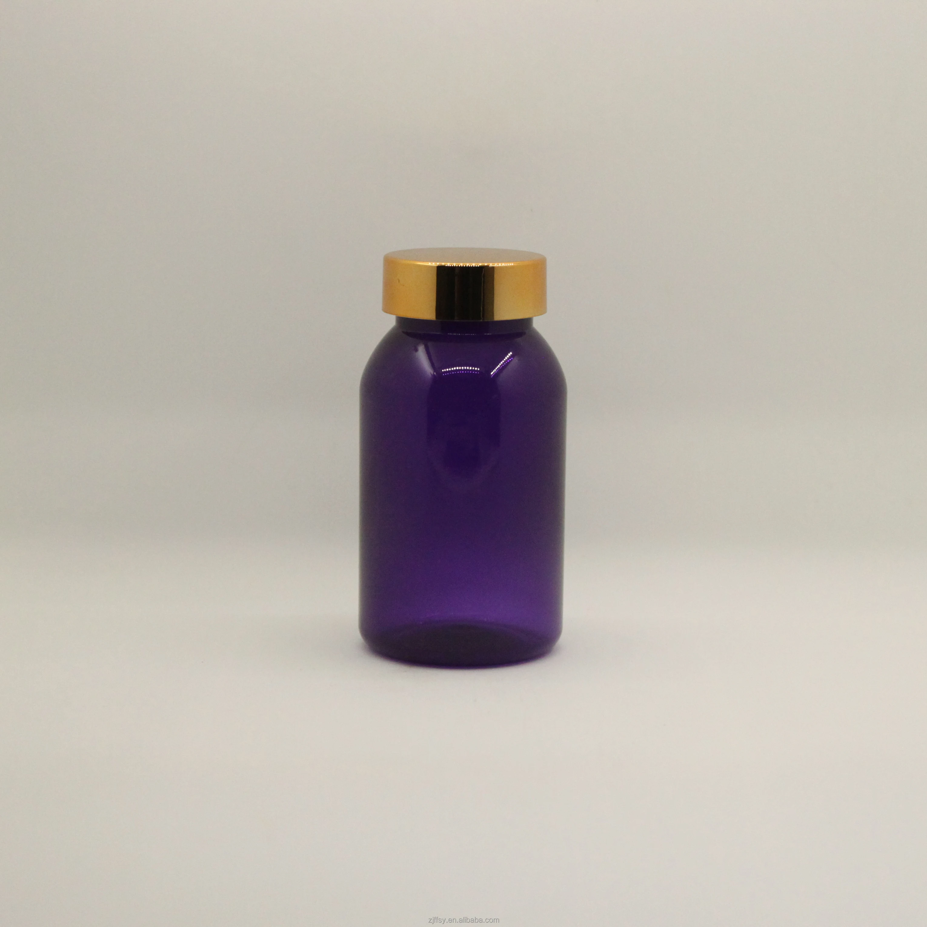 150ml  Purple empty round bottle PET medical pill capsule bottle health care products plastic bottle