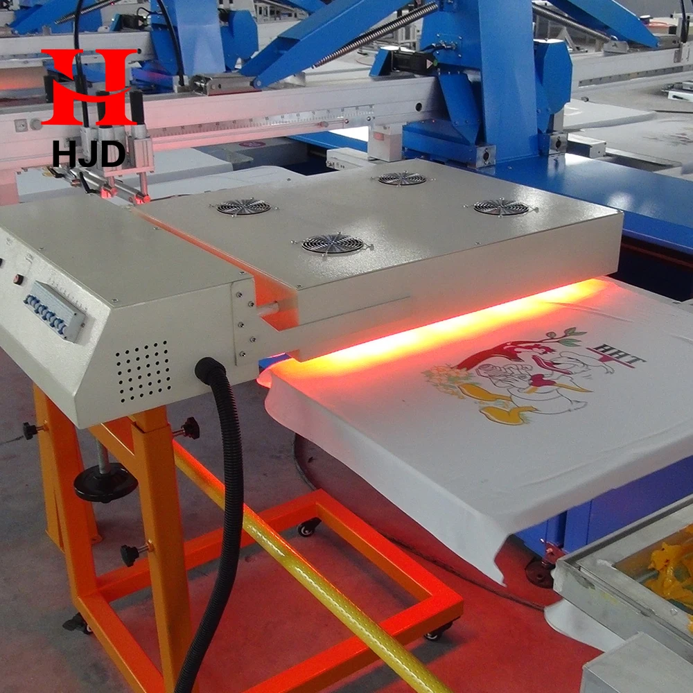 4 Colors Automatic Silk Screen Printing Equipment Rotating Screen Printing Machine For T Shirt