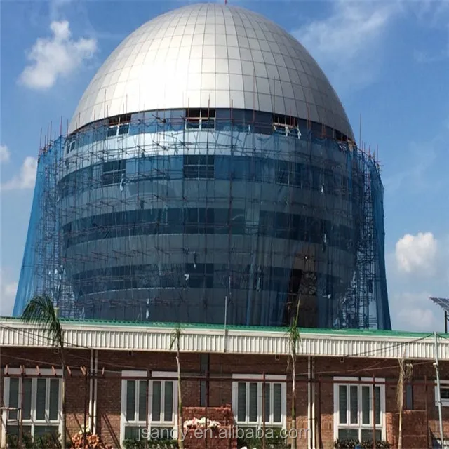 Prefab Large Space Dome Steel Structure Building/Construction With Aluminum Board Glass skylight Cover