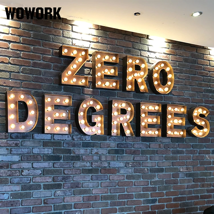 2024 WOWORK amusement electronic colorful letters LED carnival decor light up marquee sign for shop decor