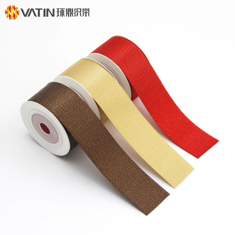 Лучший шоколад упаковку новый дизайн двусторонний материал Золото Перл атласная лента