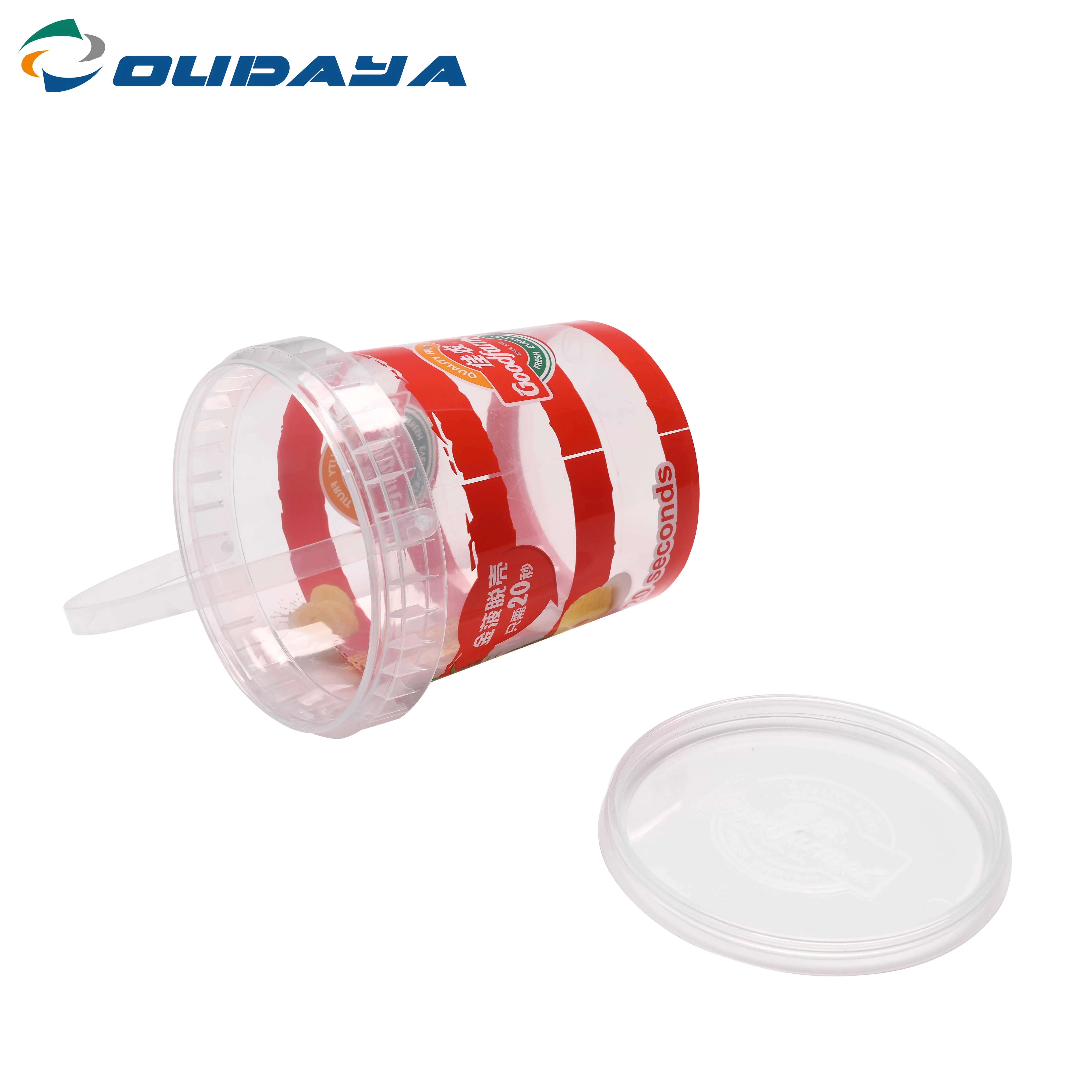 China manufacture round tamper evident food yogurt container ice cream plastic iml container