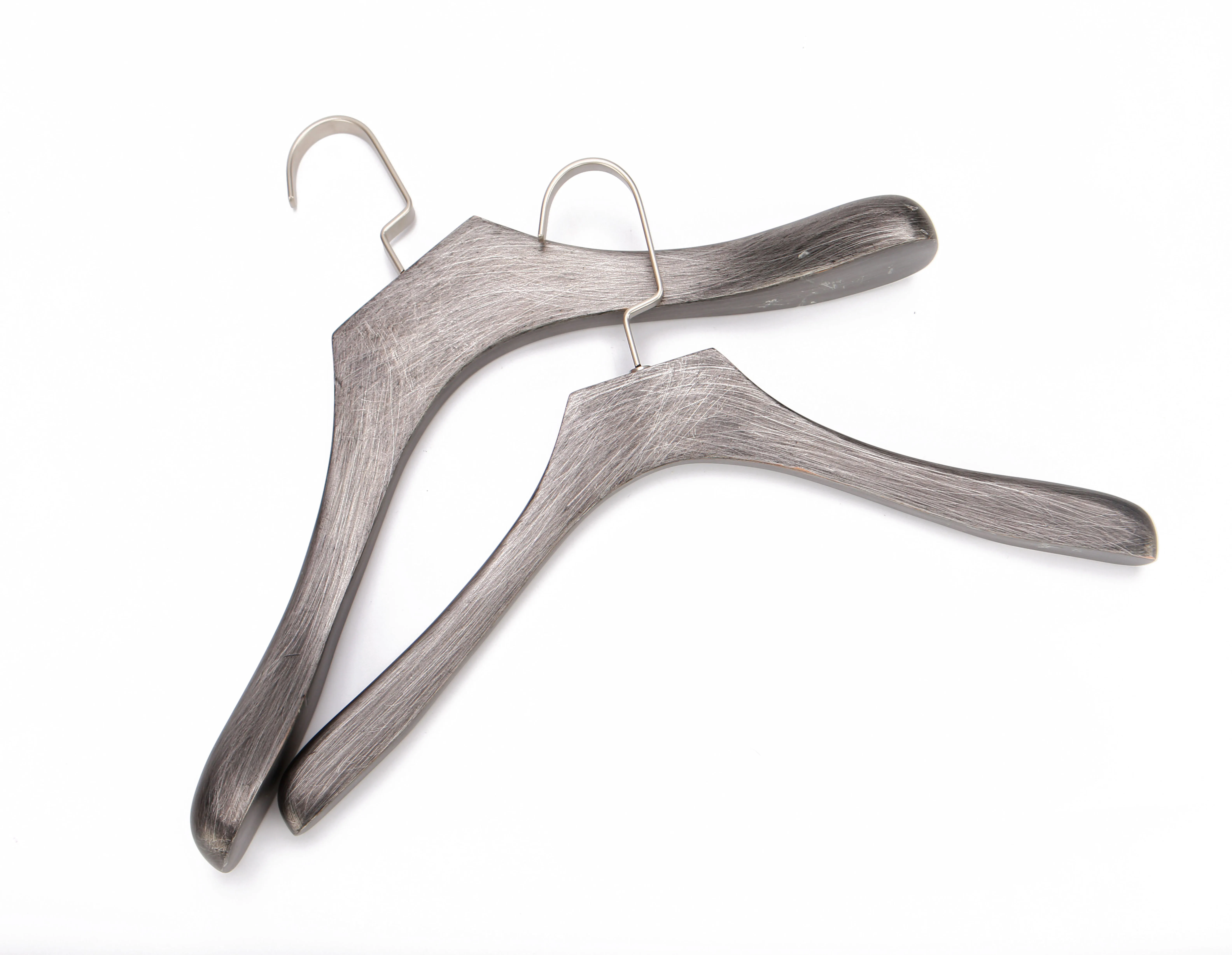 garment shop custom LOGO luxury brand grey coat hanger