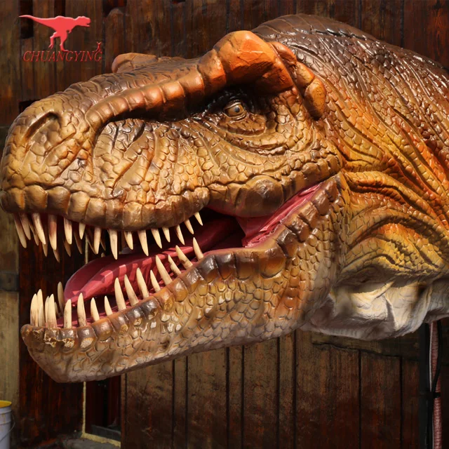 Theme park dinosaur head sculpture animatronic for sale