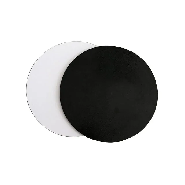 Custom High Quality 5mm thick White Matt Lamination 8 inch 10 inch 12 inch Round Masonite MDF Cake Board Cake Base Discs