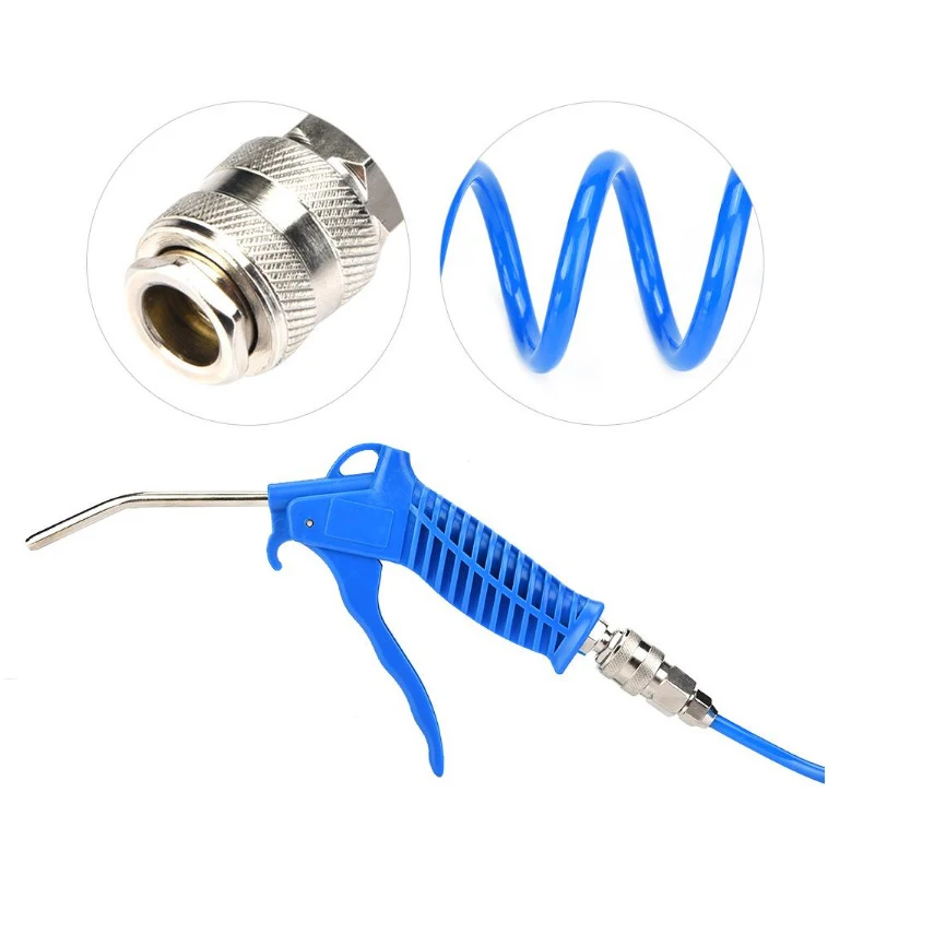 
Sets of European Style Pneumatic Heavy Duty Air Duster Gun Kit Air Blow Gun Kit For Blowing Dust With 6*4 /5*8 PU Air Hose 
