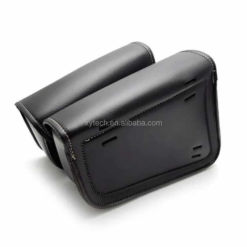 Motorcycle PU Leather Saddlebags Saddle Swingarm Bag Left Right Side Tool Bags Triangle Bag