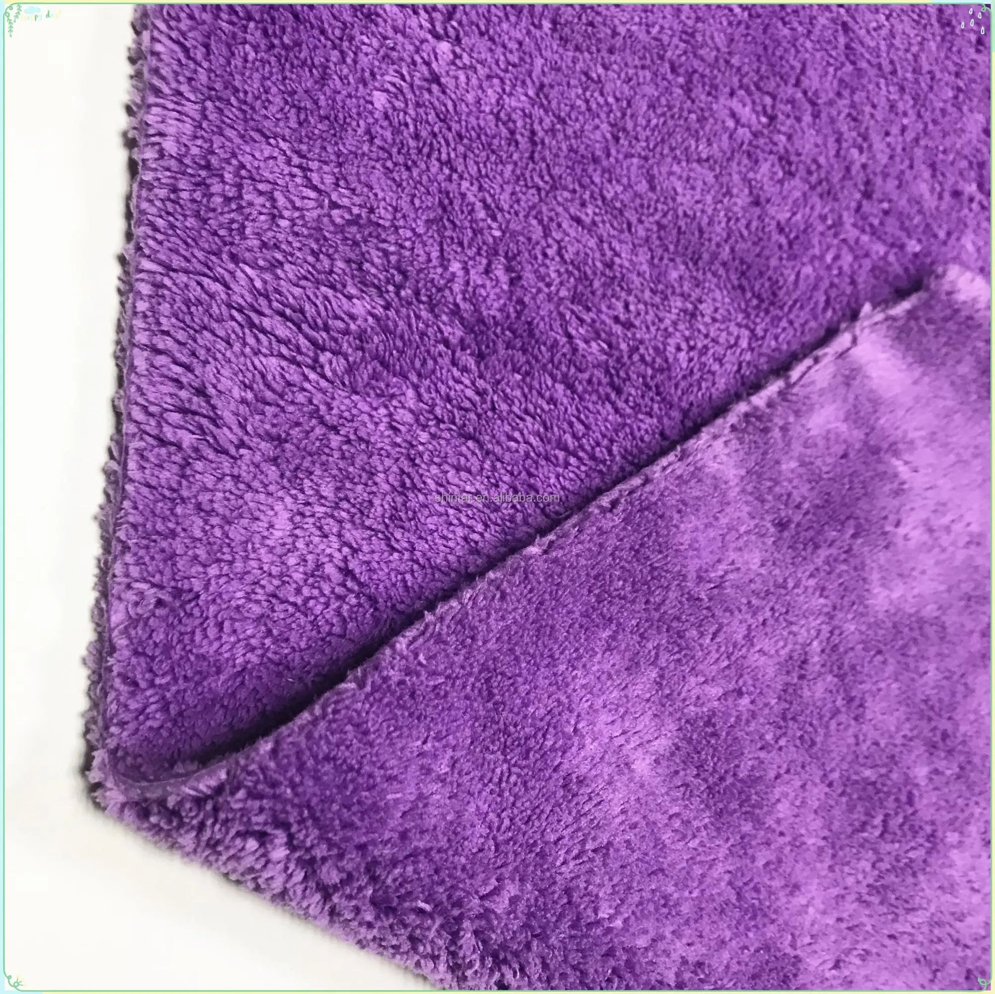 
40x40cm, edgeless long pile soft coral microfiber cleaning cloth(ultrasonic cut) 