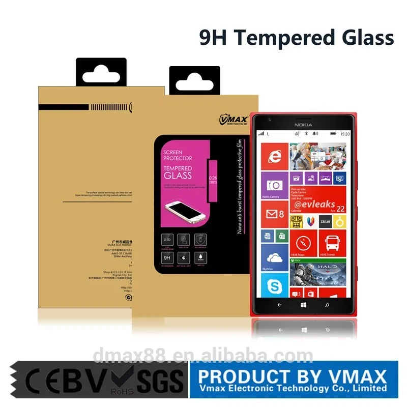 2.5d анти отпечатков пальцев 9h закаленное стекло мобильного телефона протектор экрана для nokia 1520