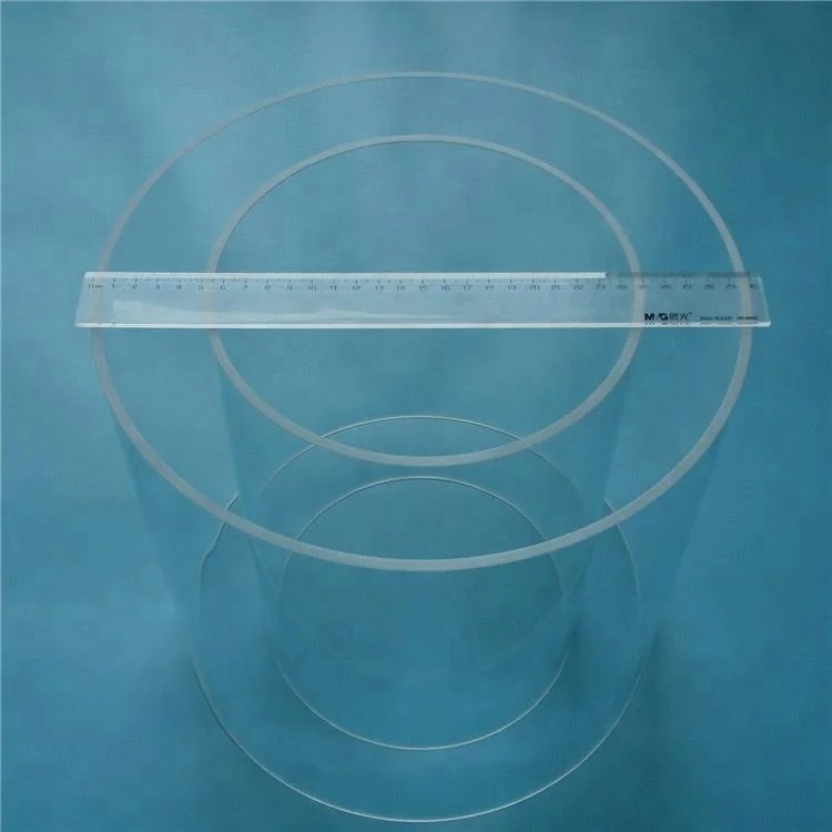 200mm Diameter 5mm wall thickness large diameter quartz glass cylinder